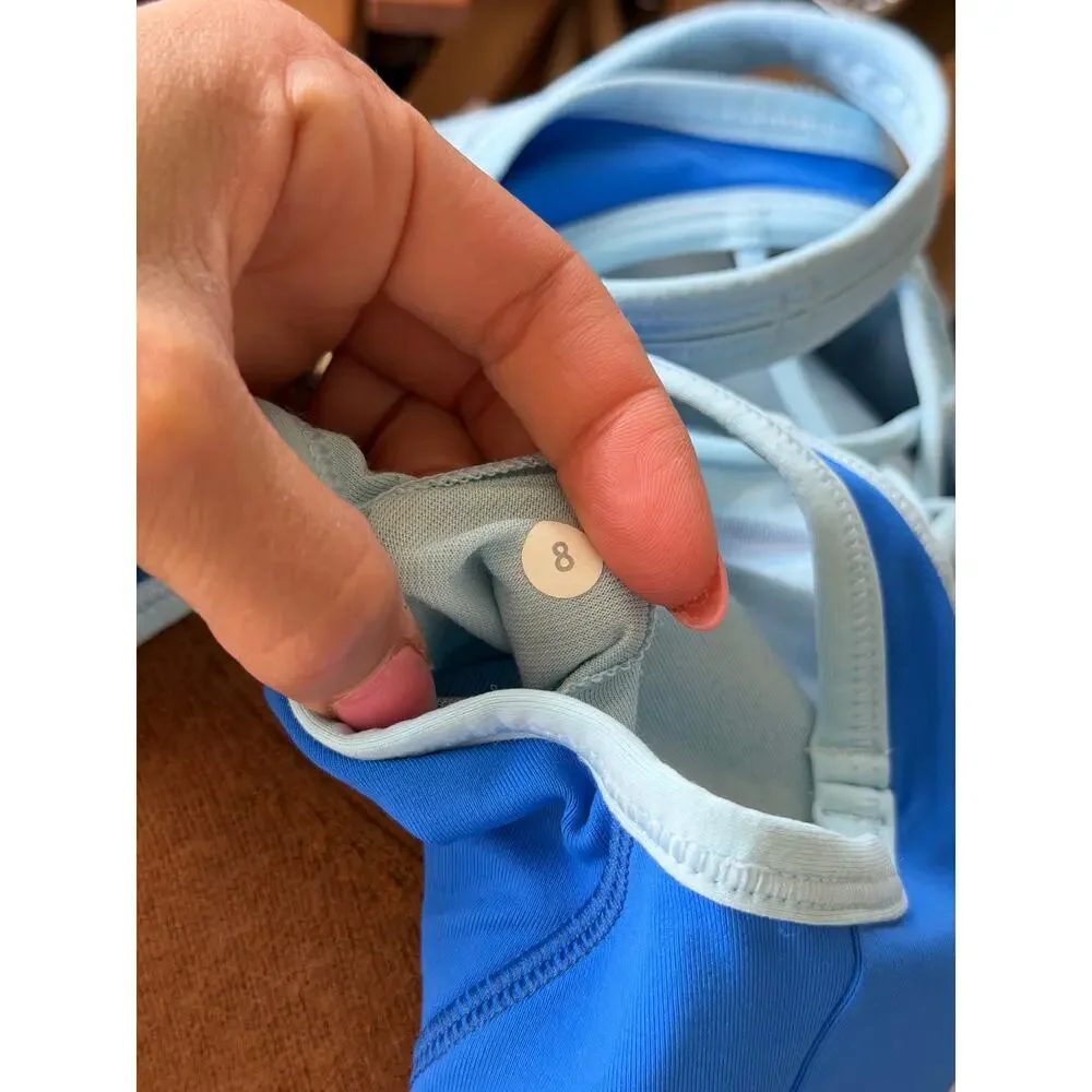 Lululemon Sweaty Or Not Bra II Activewear Sports Bra Caspian Blue 8